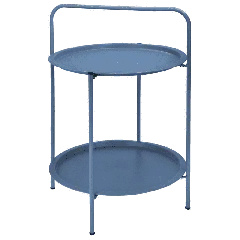 Bakkebord i blå Ø50 H66 cm