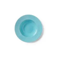 Lyngby Porcelæn Rhombe Colour dyb tallerken Ø24,5 cm turkis