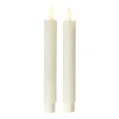 Conzept LED kronelys med 3D flamme 22 cm 2-pak hvid