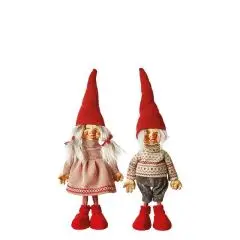 Da'Core trold stående ass. dreng/pige 17x12x50 cm rød