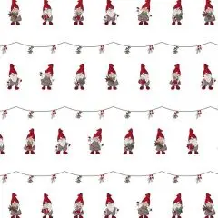 Gavepapir med nisser hvid 10 M